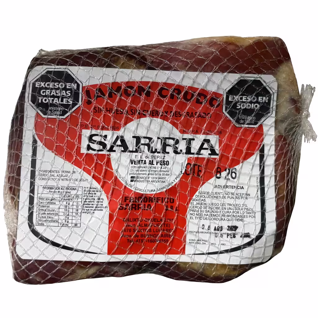 Jamón crudo listo cuadrado Sarria